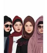 Set Of Four Stole Hijabs In Soft And Super Fine Georgette