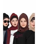 Set Of Four Stole Hijabs In Soft And Super Fine Georgette