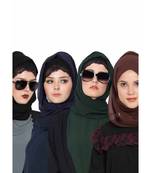 Set Of Four Stole Hijabs In Soft And Super Fine Georgette