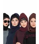Set Of Four Stole Hijabs In Soft And Super Fine Georgette