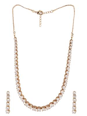 White artificial stones jewellery-combo 1