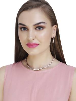 White artificial stones jewellery-combo 2