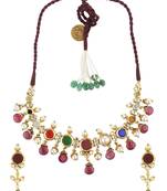 Red faux ruby jewellery-combo