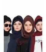 Set Of Four Stole Hijabs In Soft And Super Fine Georgette