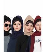 Set Of Four Stole Hijabs In Soft And Super Fine Georgette