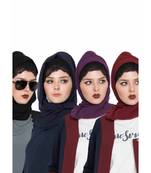 Set Of Four Stole Hijabs In Soft And Super Fine Georgette