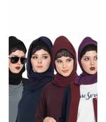 Set Of Four Stole Hijabs In Soft And Super Fine Georgette