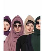Set Of Four Stole Hijabs In Soft And Super Fine Georgette