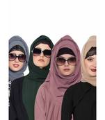 Set Of Four Stole Hijabs In Soft And Super Fine Georgette