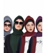 Set Of Four Stole Hijabs In Soft And Super Fine Georgette