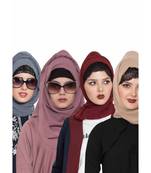 Set Of Four Stole Hijabs In Soft And Super Fine Georgette