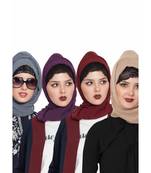 Set Of Four Stole Hijabs In Soft And Super Fine Georgette