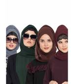 Set Of Four Stole Hijabs In Soft And Super Fine Georgette