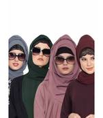 Set Of Four Stole Hijabs In Soft And Super Fine Georgette