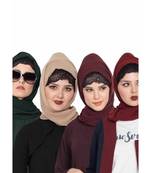 Set Of Four Stole Hijabs In Soft And Super Fine Georgette