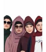 Set Of Four Stole Hijabs In Soft And Super Fine Georgette