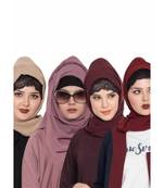 Set Of Four Stole Hijabs In Soft And Super Fine Georgette