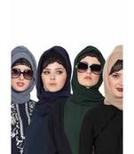 Set Of Four Stole Hijabs In Soft And Super Fine Georgette