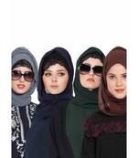 Set Of Four Stole Hijabs In Soft And Super Fine Georgette