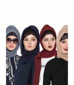 Set Of Four Stole Hijabs In Soft And Super Fine Georgette