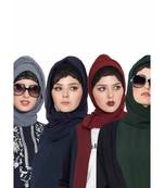 Set Of Four Stole Hijabs In Soft And Super Fine Georgette