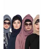Set Of Four Stole Hijabs In Soft And Super Fine Georgette
