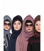 Set Of Four Stole Hijabs In Soft And Super Fine Georgette