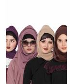 Set Of Four Stole Hijabs In Soft And Super Fine Georgette