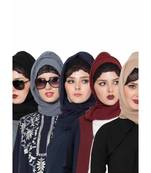 Set Of Five Stole Hijabs In Soft And Super Fine Georgette