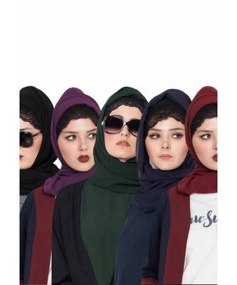 Set Of Five Stole Hijabs In Soft And Super Fine Georgette 1