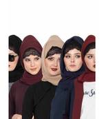 Set Of Five Stole Hijabs In Soft And Super Fine Georgette