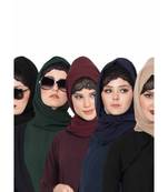 Set Of Five Stole Hijabs In Soft And Super Fine Georgette