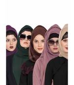 Set Of Five Stole Hijabs In Soft And Super Fine Georgette