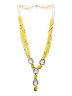 Yellow pearl necklace-sets 3
