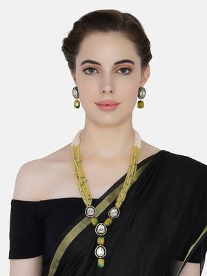 Yellow pearl necklace-sets 5