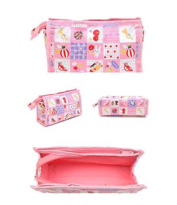 atorakushon   Imported Fabric Multipurpose Make Up Pouch Jewellery Cosmetic Organizer For Women Set of 3 (Multicolor) 3