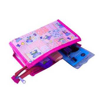 atorakushon   Imported Fabric Multipurpose Make Up Pouch Jewellery Cosmetic Organizer For Women Set of 3 (Multicolor) 5