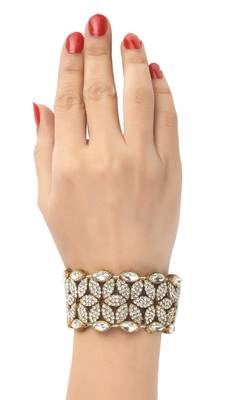 Exclusive Fancy Floral Kundan Austrian Stone Work Design Bracelet 3