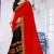 Red Embroidered Georgette Saree With Blouse