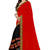 Red Embroidered Georgette Saree With Blouse