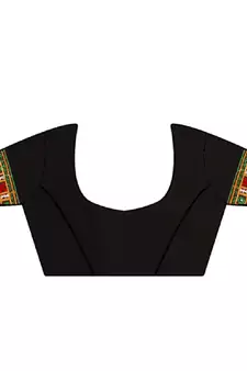 Red Embroidered Georgette Saree With Blouse
