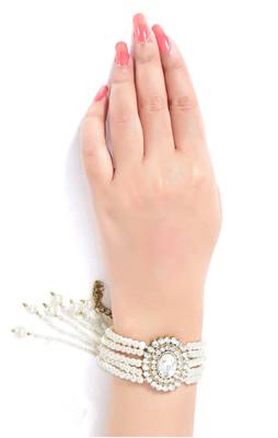 Beautiful Designer Austrian Stone With Pearl Design Bracelet For Party Wear 3