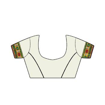White Embroidered Georgette Saree With Blouse 5