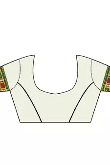 White Embroidered Georgette Saree With Blouse