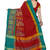Red Embroidered Cotton Silk Saree With Blouse