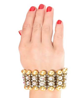 New Elegant Designer Wear With Pearl For Party With Gold Finishing Bracelet 3