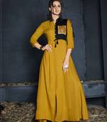 Grey embroidered rayon party-wear-kurtis