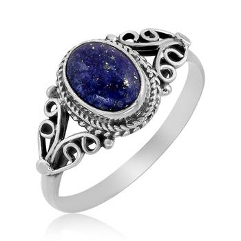Blue Lapis Lazuli 925 Sterling Silver Rings 1