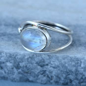 Multicolor Moonstone 925 Sterling Silver Rings 2