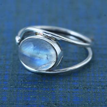 Multicolor Moonstone 925 Sterling Silver Rings 3